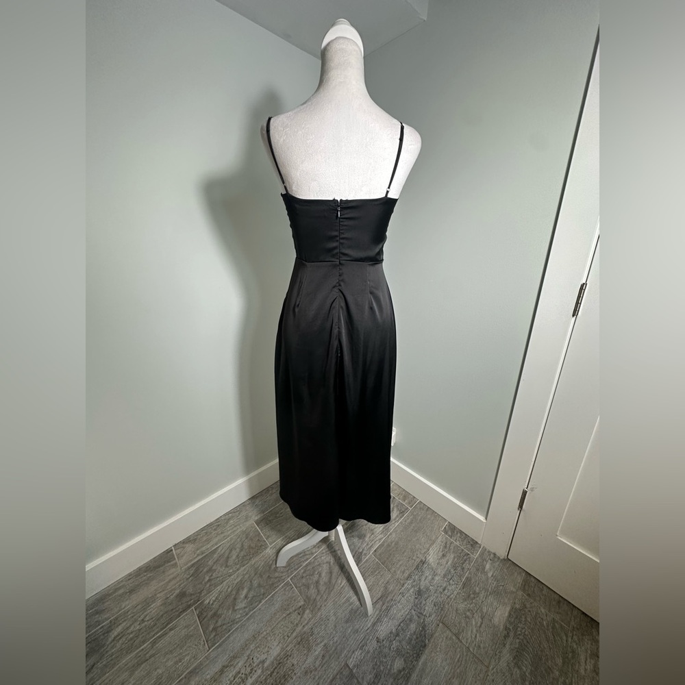 ASTR Gala Bustier Black Midi Party Cocktail Whimsigoth Dark Romantic Dress Sm - Picture 8 of 16